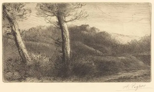 Sunset (Coucher du soleil), by Alphonse Legros