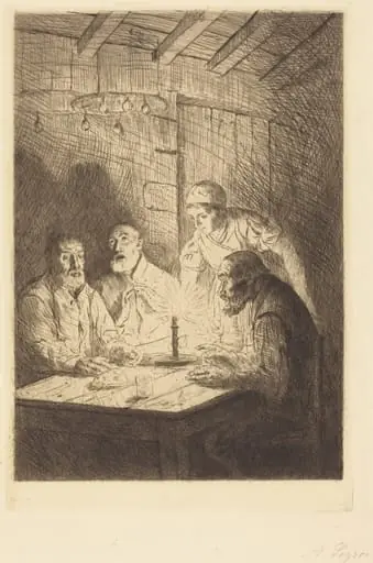 Supper of the Poor (Le souper chez misere), by Alphonse Legros