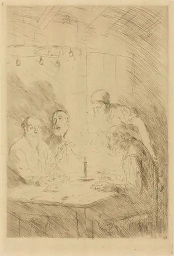 Supper of the Poor (Le souper chez misere), by Alphonse Legros
