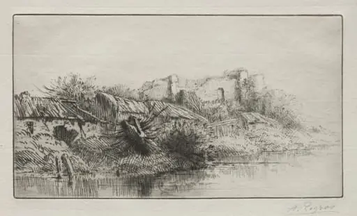 The Abandoned Village, by Alphonse Legros