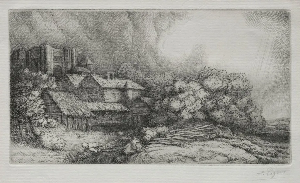 The Abbey Farm (La Ferme de l'abbaye), by Alphonse Legros, 1893