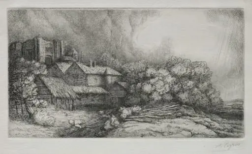 The Abbey Farm (La Ferme de l'abbaye), by Alphonse Legros