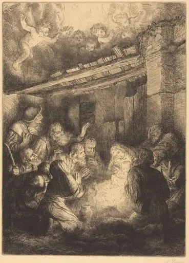 The Adoration of the Shepherds (L'adoration des bergers), by Alphonse Legros