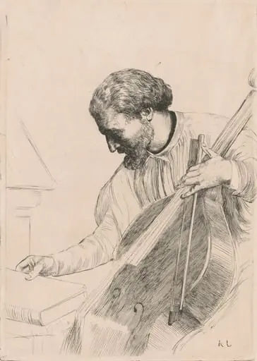 The Bass Player (Le Jouer de Contre-Basse), by Alphonse Legros