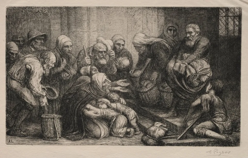 The Beggars of Bruges, by Alphonse Legros, 1880