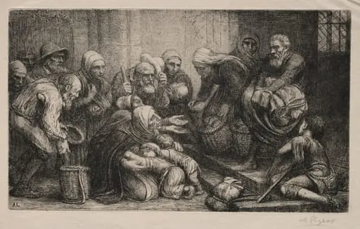 The Beggars of Bruges, by Alphonse Legros