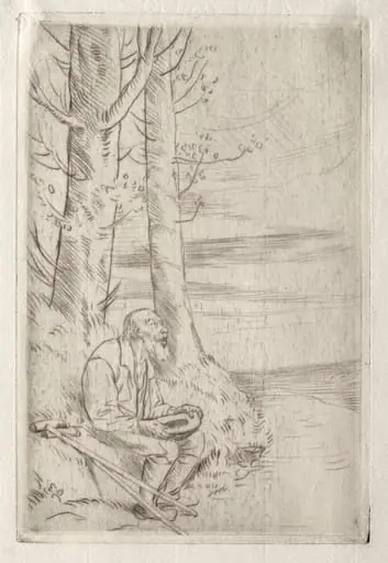 The Blind Beggar, by Alphonse Legros