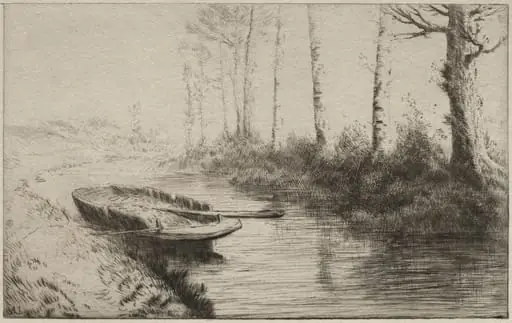 The Canal, Morning, by Alphonse Legros