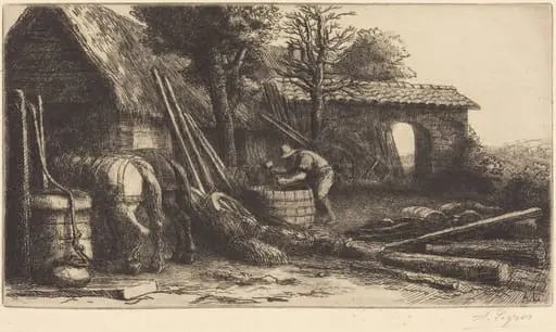 The Cooper (Le tonnelier), by Alphonse Legros