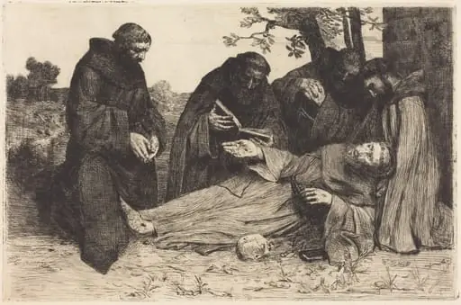 The Death of Saint Francis (La mort de St. Francois), by Alphonse Legros
