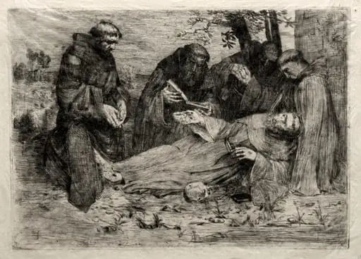 The Death of St. Francis, by Alphonse Legros