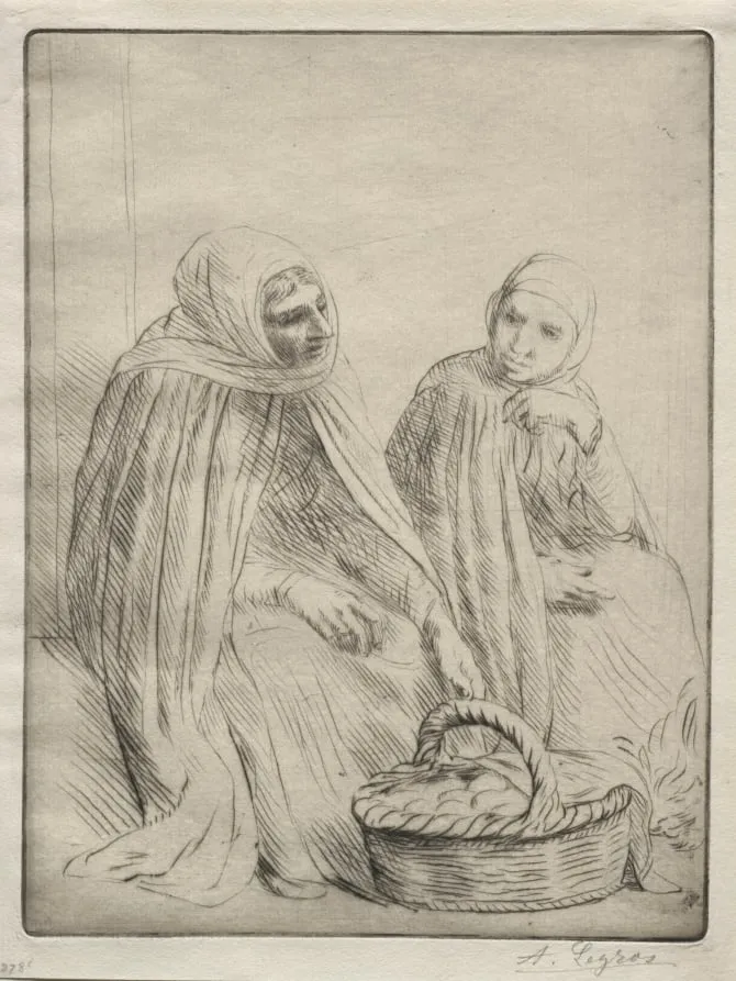 The Egg Merchants (1st Plate), by Alphonse Legros, 1884