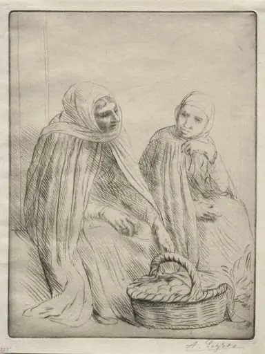 The Egg Merchants (1st Plate), by Alphonse Legros