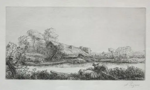The Farm on the River (La Ferme Sur La Rivière: Effet Du Soir), by Alphonse Legros