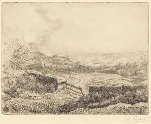 The Gate (L'entree du champ), by Alphonse Legros