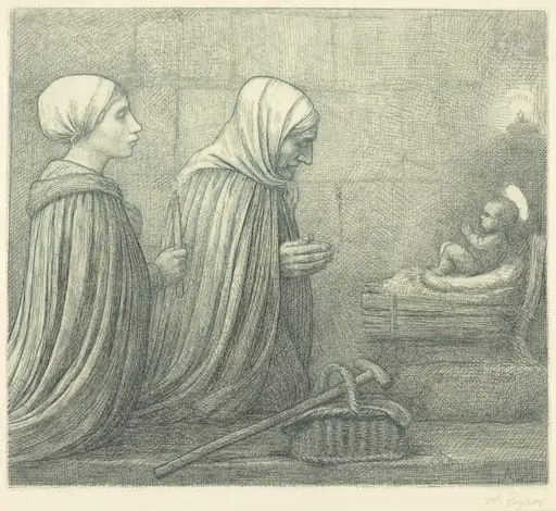 The Manger (La creche), by Alphonse Legros