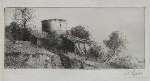 The Pigeon Tower, by Alphonse Legros