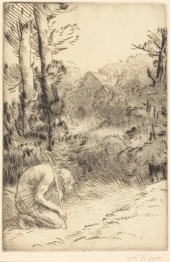 The Prodigal Son, 2nd plate (L'enfant prodigue), by Alphonse Legros