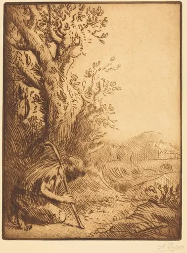 The Prodigal Son, 4th plate (L'enfant prodigue), by Alphonse Legros
