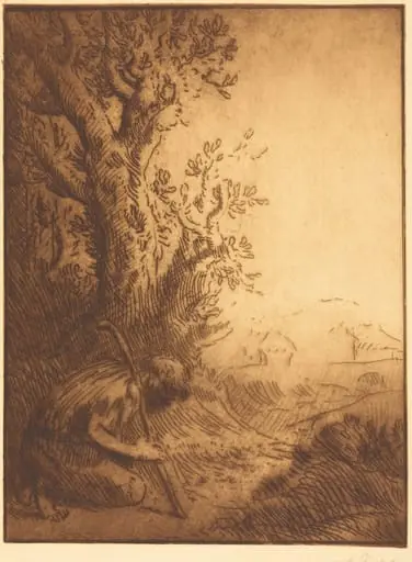 The Prodigal Son, 4th plate (L'enfant prodigue), by Alphonse Legros
