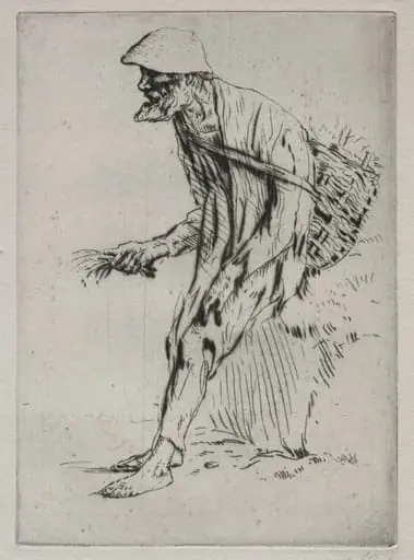 The Red Pimpernel Vender, by Alphonse Legros