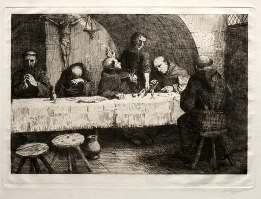 The Refectory, by Alphonse Legros