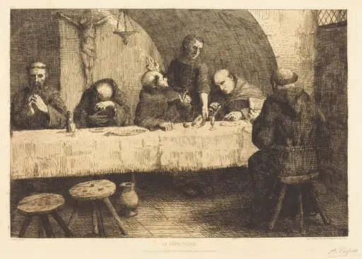 The Refectory (Le refectoire), by Alphonse Legros