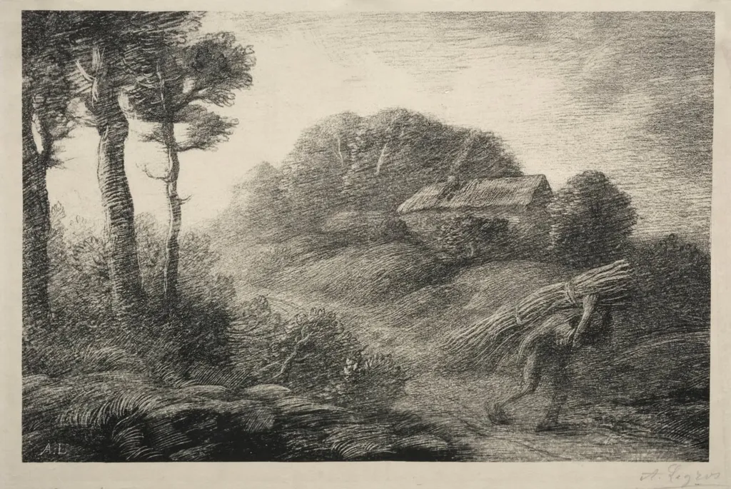 The Return of the Fagot Gatherer (2nd state), by Alphonse Legros, 1884