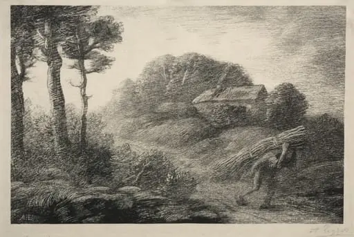 The Return of the Fagot Gatherer (2nd state), by Alphonse Legros