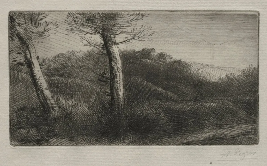 The Traveler Stretched out on the Grass, by Alphonse Legros, 1888