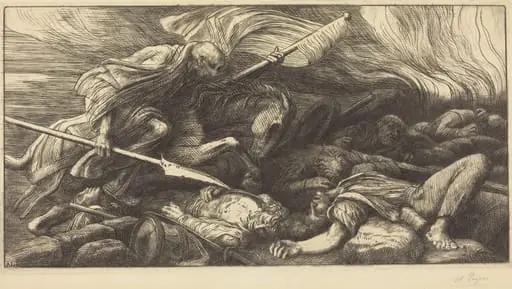 The Triumph of Death: After the Battle (Le triomphe de la mort: Apres le combat), by Alphonse Legros