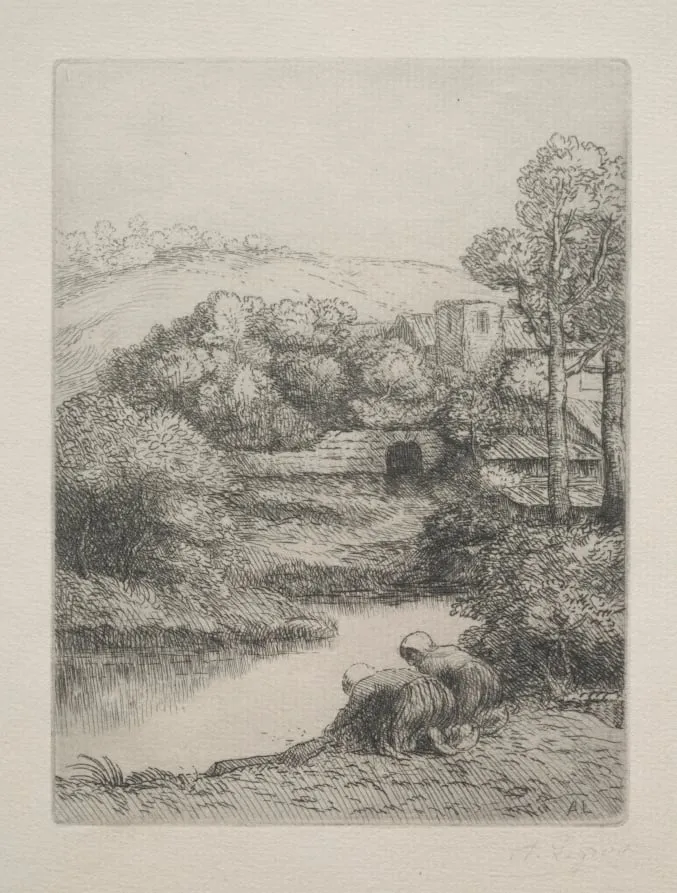 The Wash House, by Alphonse Legros, 1884