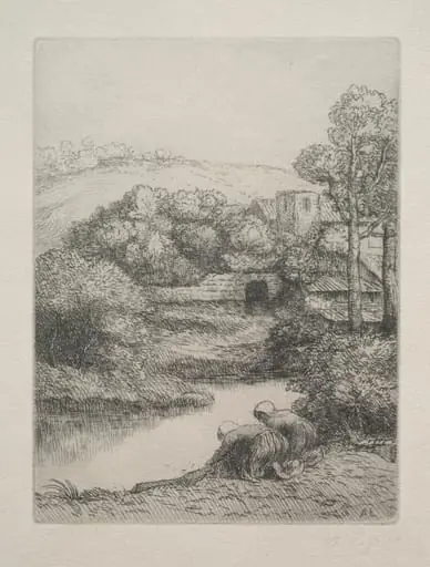The Wash House, by Alphonse Legros