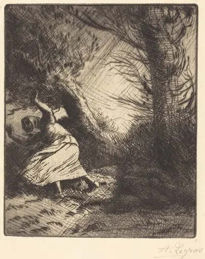 Thunder (Un coup de foudre), by Alphonse Legros