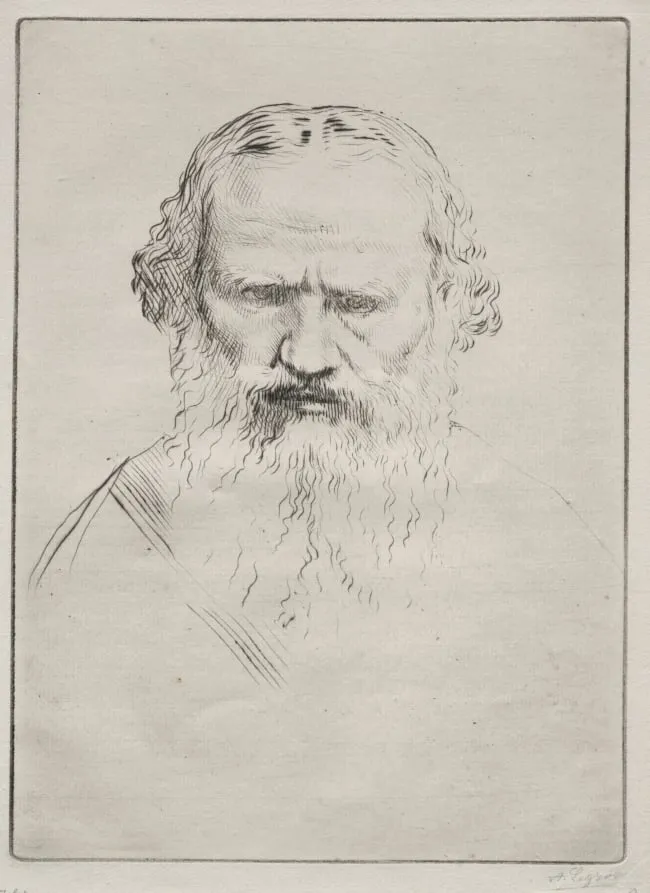 Tolstoi, by Alphonse Legros, 1884