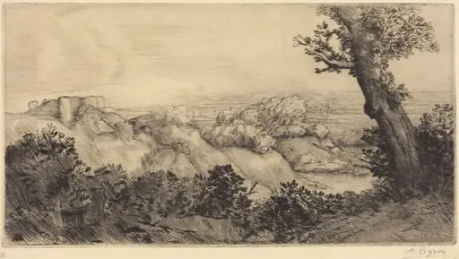 Top of the Hill (Le haut de la colline), by Alphonse Legros