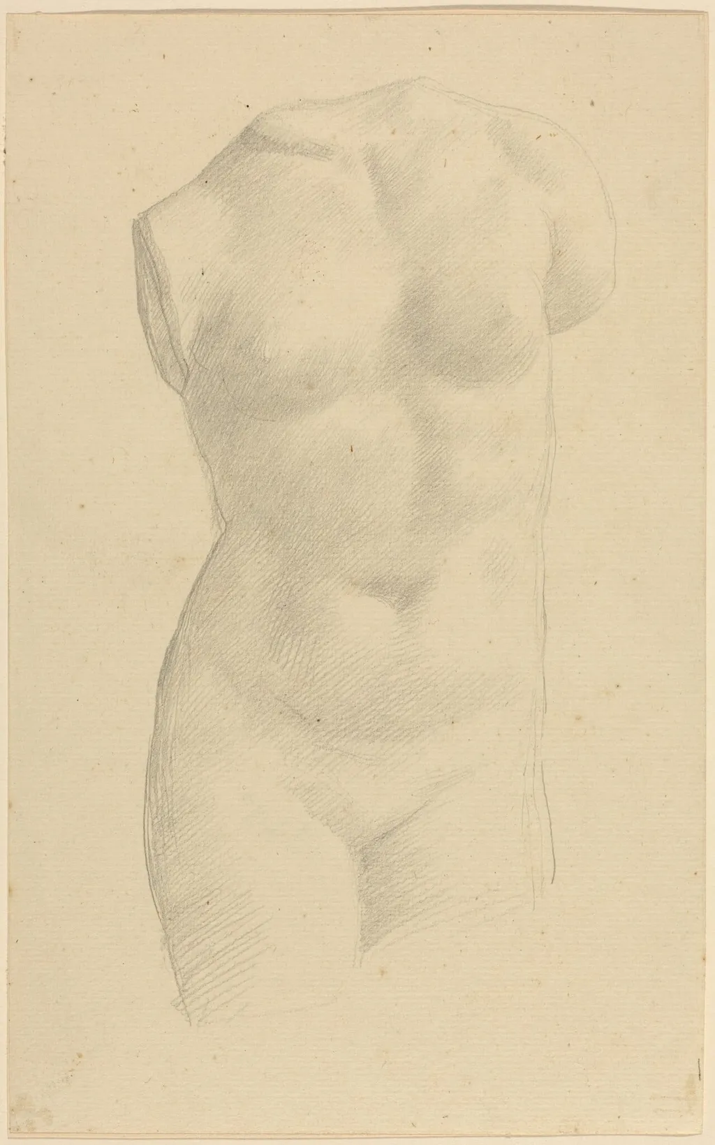 Torso, by Alphonse Legros, graphite, 1874