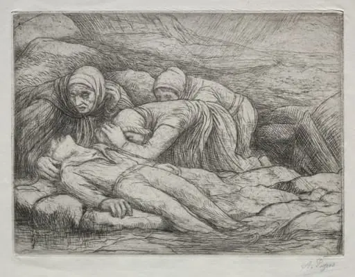 Triomphe de la Mort:  La Mort chez une famille de Marins, by Alphonse Legros