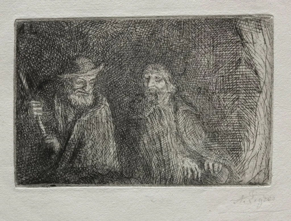 Two Shepherds (Les Deux Bergers), by Alphonse Legros, 1884