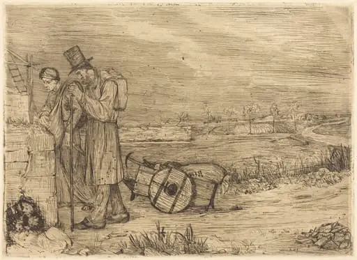 Vagabonds of Montrouge (Les vagabonds de Montrouge), by Alphonse Legros
