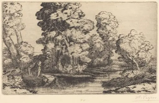 Valley in Bourgogne (Une vallee en Bourgogne), by Alphonse Legros