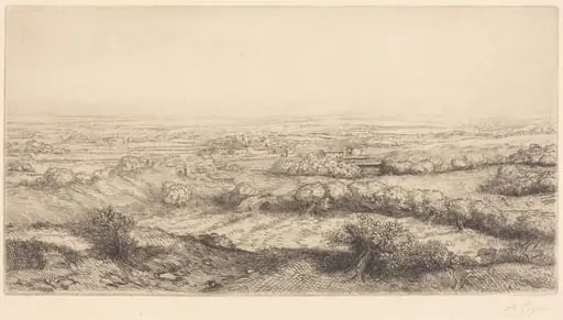 Valley in Bourgogne (Une vallee en Bourgogne), by Alphonse Legros