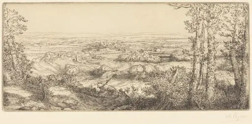 Valley in Bourgogne (Une vallee en Bourgogne), by Alphonse Legros