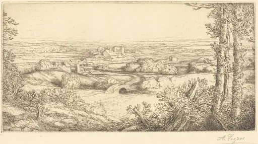 Valley in Bourgogne (Une vallee en Bourgogne), by Alphonse Legros