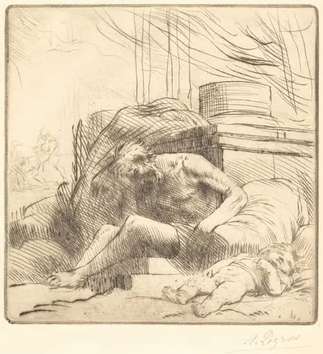 Victim of a Fire (Victime d'un incendie), by Alphonse Legros