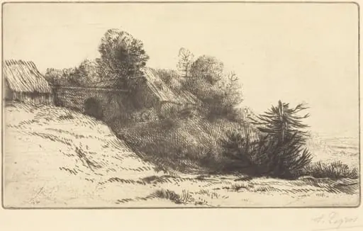 View of a Farm, 2nd plate (La ferme du Bienheureux), by Alphonse Legros