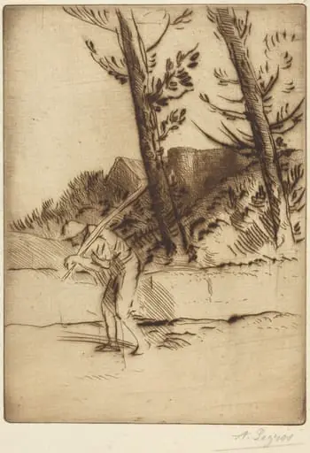 View of a Farm (La ferme des Bordes), by Alphonse Legros