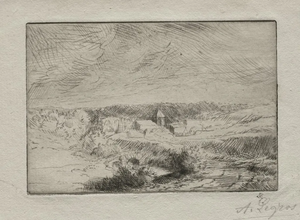 Village of Wimille, near Boulogne, by Alphonse Legros, 1884
