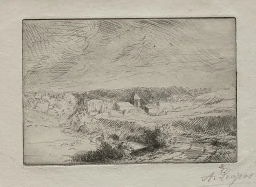 Village of Wimille, near Boulogne, by Alphonse Legros