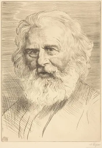 W.H. Longfellow, 1st plate, by Alphonse Legros